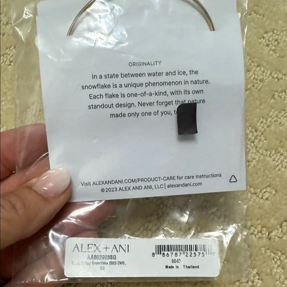 Alex and Ani Gold Snowflake Charm Bracelet - Picture 2 of 4